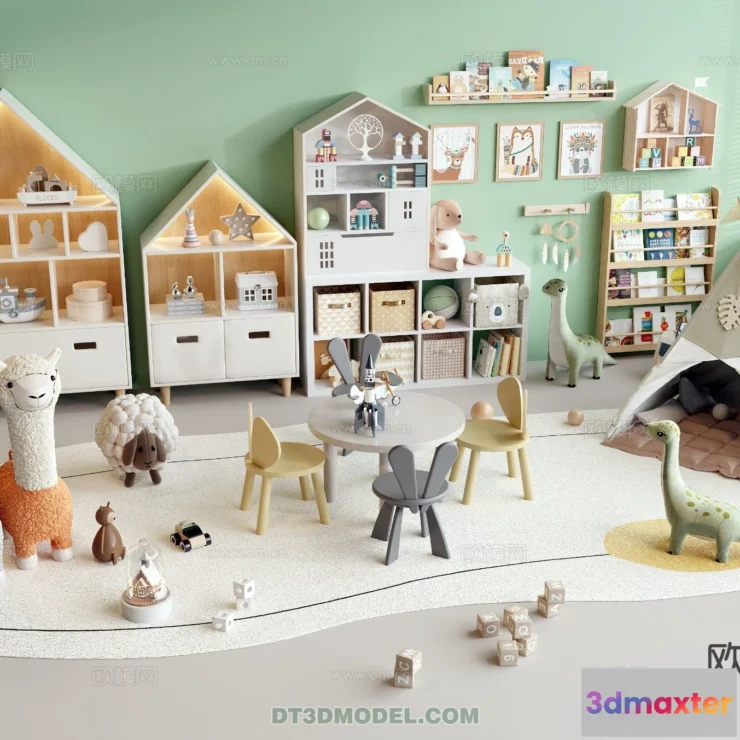 1514520 - Bed Child - 3D Model For Interior Design - 430 3D Max