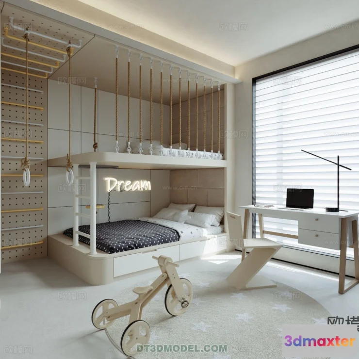 1514522 - Bed Child - 3D Model For Interior Design - 431 3D Max