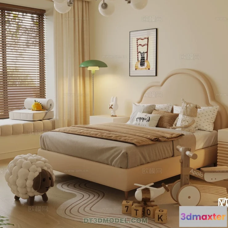 1514526 - Bed Child - 3D Model For Interior Design - 433 3D Max