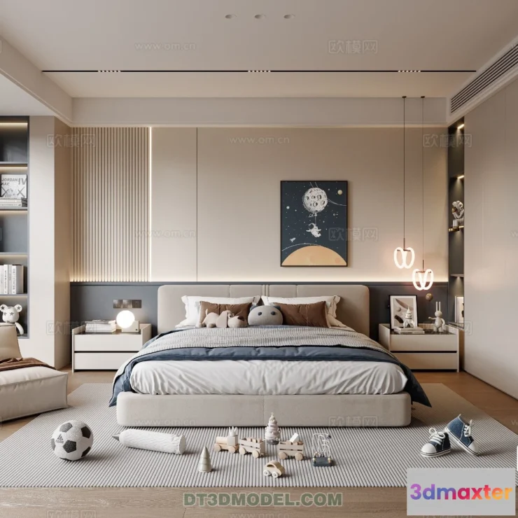 1514532 - Bed Child - 3D Model For Interior Design - 436 3D Max