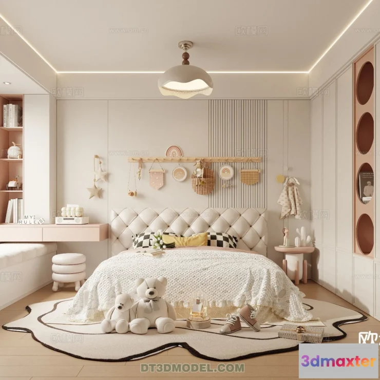 1514534 - Bed Child - 3D Model For Interior Design - 437 3D Max