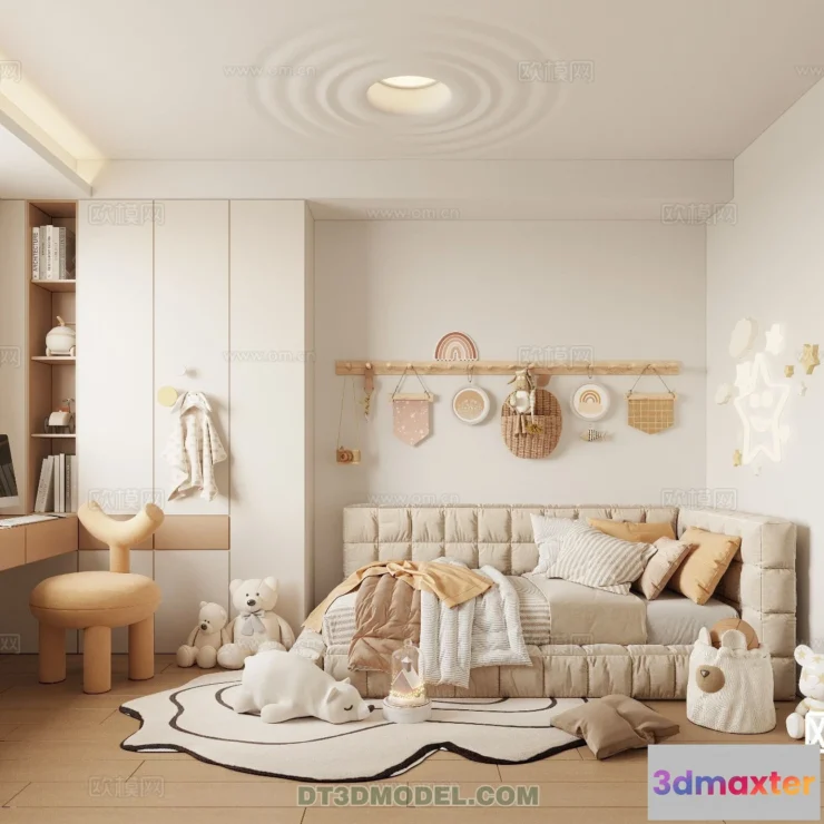 1514536 - Bed Child - 3D Model For Interior Design - 438 3D Max