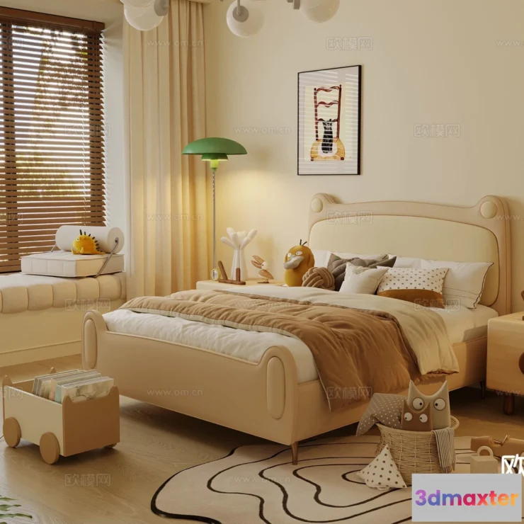 1514554 - Bed Child - 3D Model For Interior Design - 447 3D Max