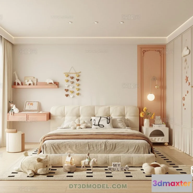 1514556 - Bed Child - 3D Model For Interior Design - 448 3D Max