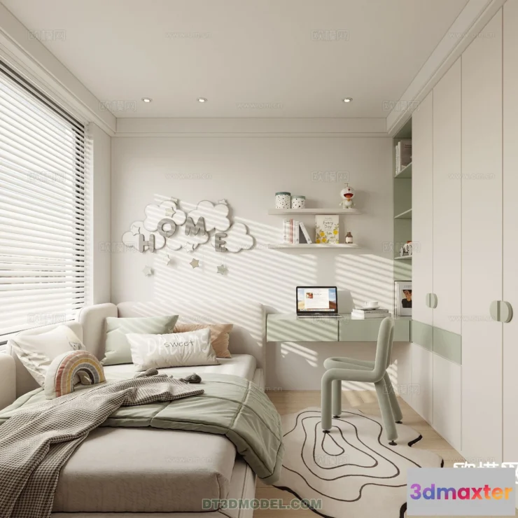 1514558 - Bed Child - 3D Model For Interior Design - 449 3D Max