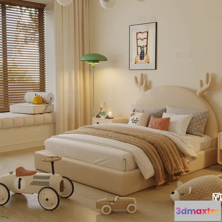 1514562 - Bed Child - 3D Model For Interior Design - 451 3D Max