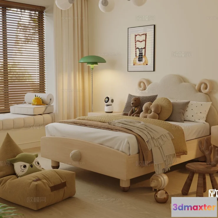 1514564 - Bed Child - 3D Model For Interior Design - 452 3D Max