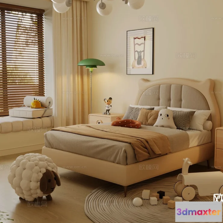 1514566 - Bed Child - 3D Model For Interior Design - 453 3D Max