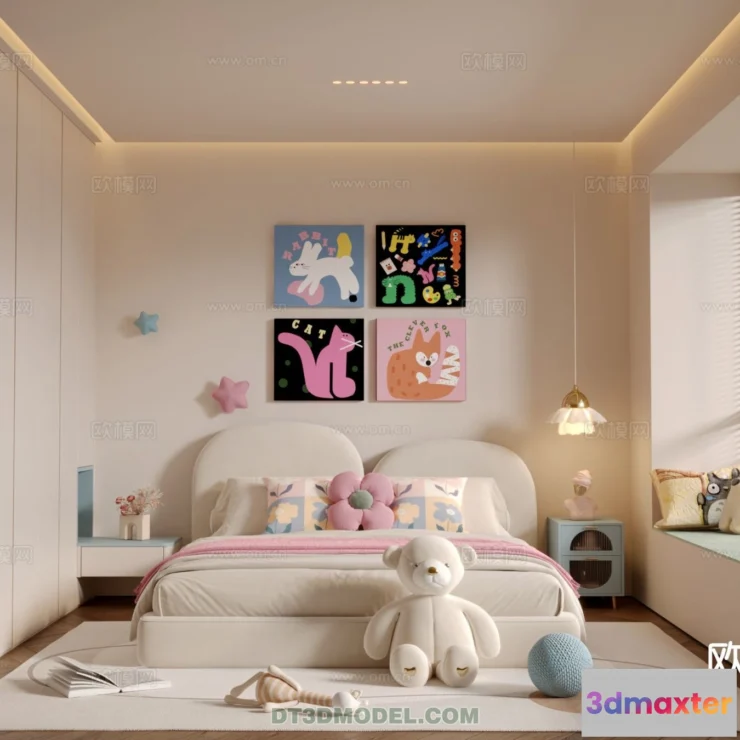 1514572 - Bed Child - 3D Model For Interior Design - 456 3D Max