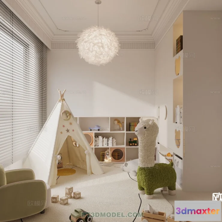 1514574 - Bed Child - 3D Model For Interior Design - 457 3D Max