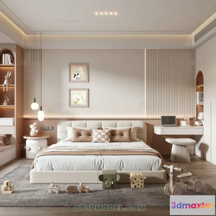 1514584 - Bed Child - 3D Model For Interior Design - 462 3D Max