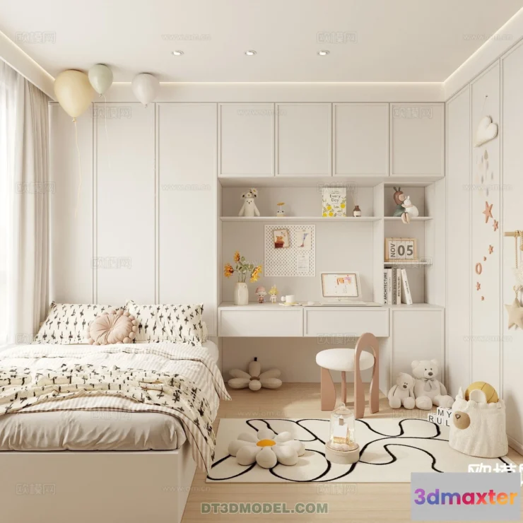 1514596 - Bed Child - 3D Model For Interior Design - 468 3D Max