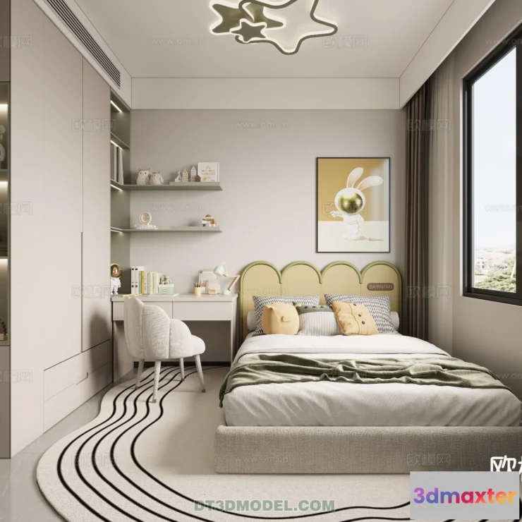 1514606 - Bed Child - 3D Model For Interior Design - 473 3D Max