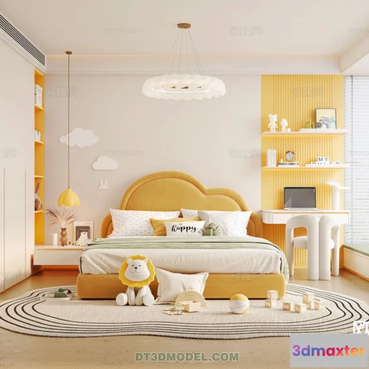 1514616 - Bed Child - 3D Model For Interior Design - 478 3D Max