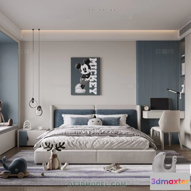 1514620 - Bed Child - 3D Model For Interior Design - 480 3D Max