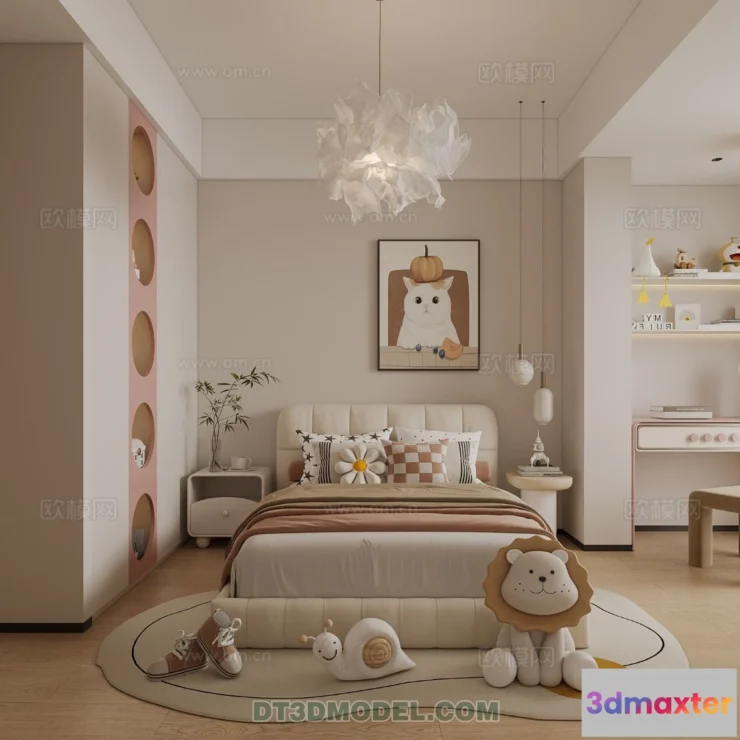 1514626 - Bed Child - 3D Model For Interior Design - 483 3D Max