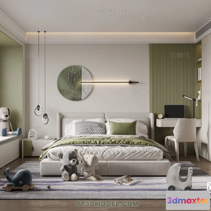 1514638 - Bed Child - 3D Model For Interior Design - 489 3D Max