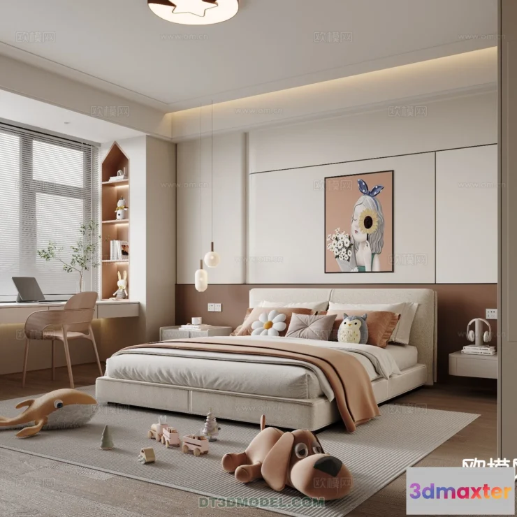 1514648 - Bed Child - 3D Model For Interior Design - 494 3D Max