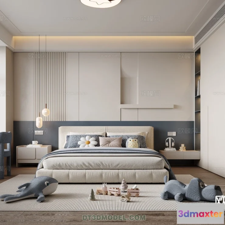 1514650 - Bed Child - 3D Model For Interior Design - 495 3D Max