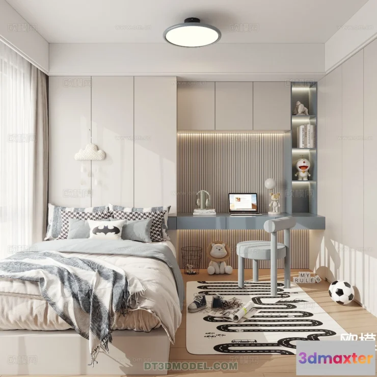 1514652 - Bed Child - 3D Model For Interior Design - 496 3D Max