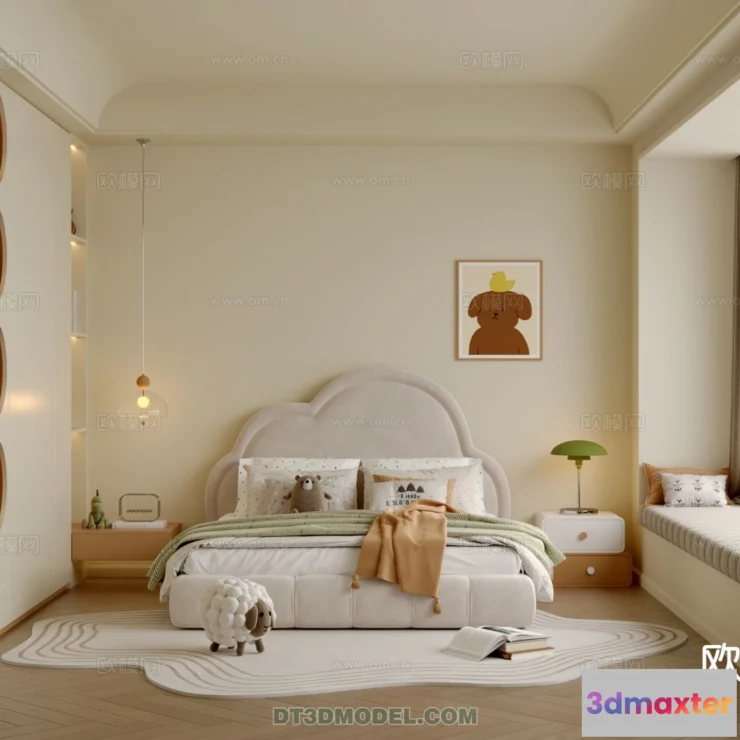 1514656 - Bed Child - 3D Model For Interior Design - 498 3D Max