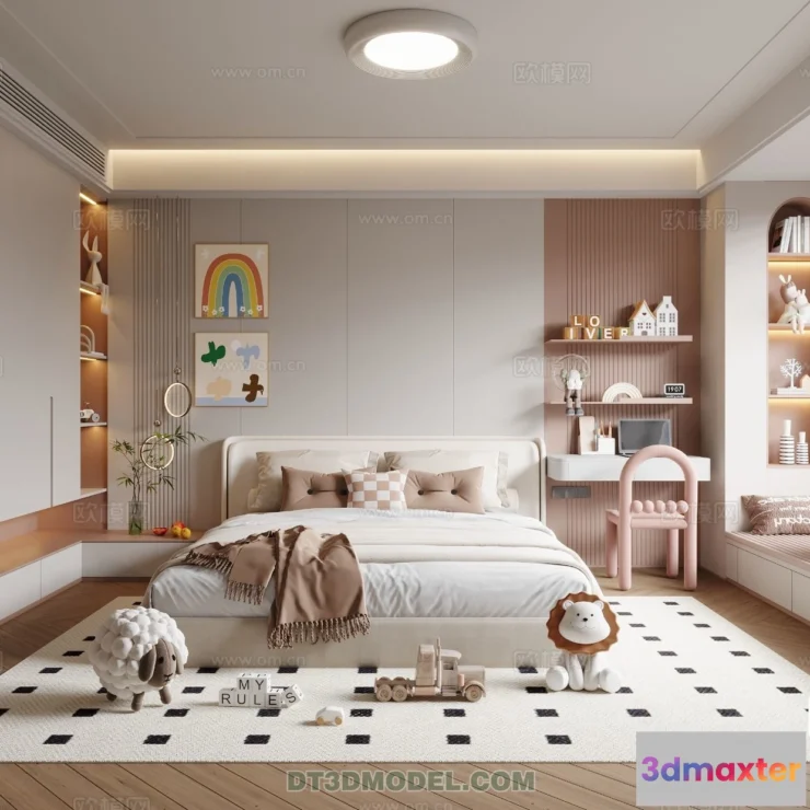 1514660 - Bed Child - 3D Model For Interior Design - 500 3D Max