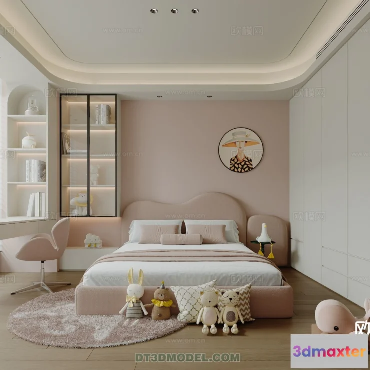 1514662 - Bed Child - 3D Model For Interior Design - 501 3D Max