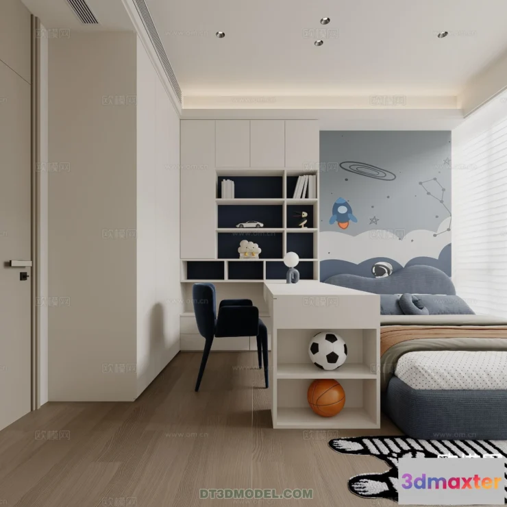 1514668 - Bed Child - 3D Model For Interior Design - 504 3D Max