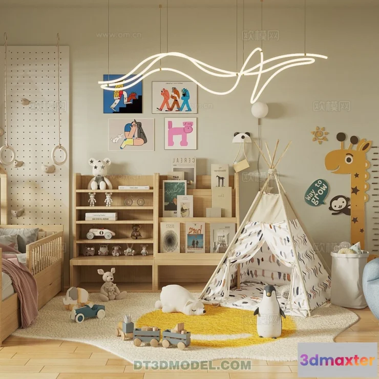 1514672 - Bed Child - 3D Model For Interior Design - 506 3D Max