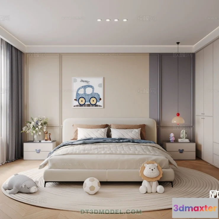 1514674 - Bed Child - 3D Model For Interior Design - 507 3D Max