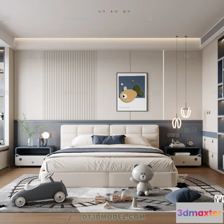 1514678 - Bed Child - 3D Model For Interior Design - 509 3D Max