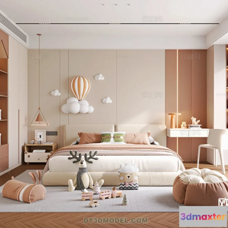 1514688 - Bed Child - 3D Model For Interior Design - 514 3D Max