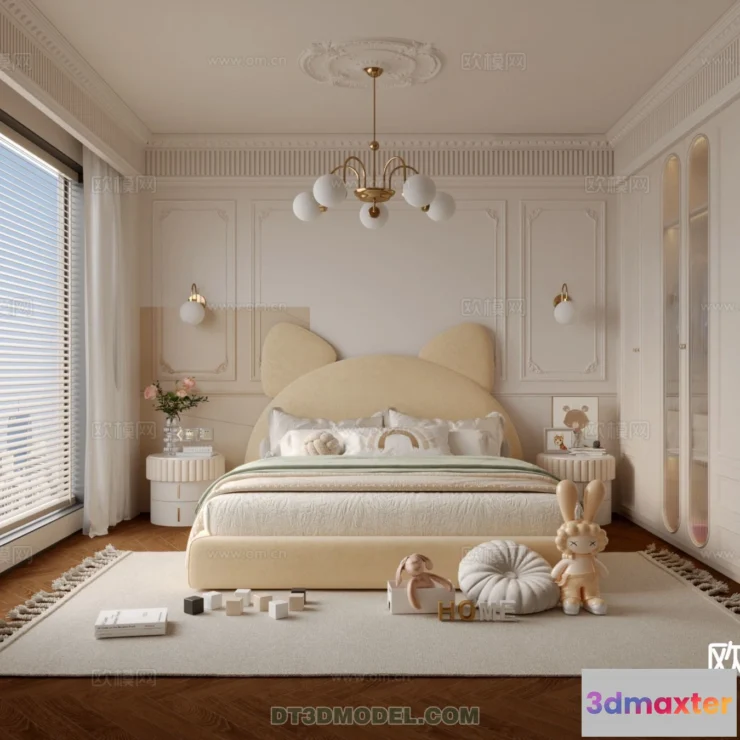 1514690 - Bed Child - 3D Model For Interior Design - 515 3D Max