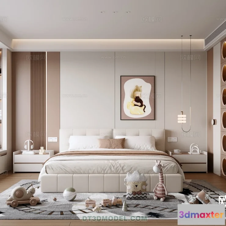 1514704 - Bed Child - 3D Model For Interior Design - 522 3D Max