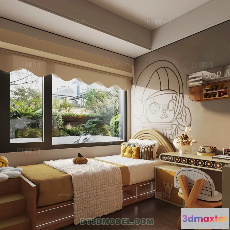 1514708 - Bed Child - 3D Model For Interior Design - 524 3D Max