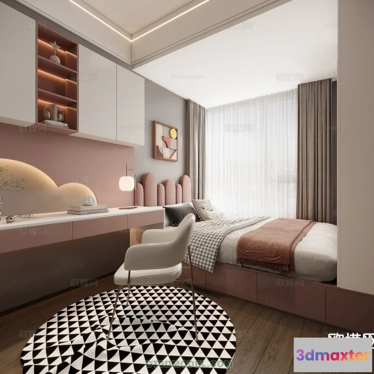 1514712 - Bed Child - 3D Model For Interior Design - 526 3D Max