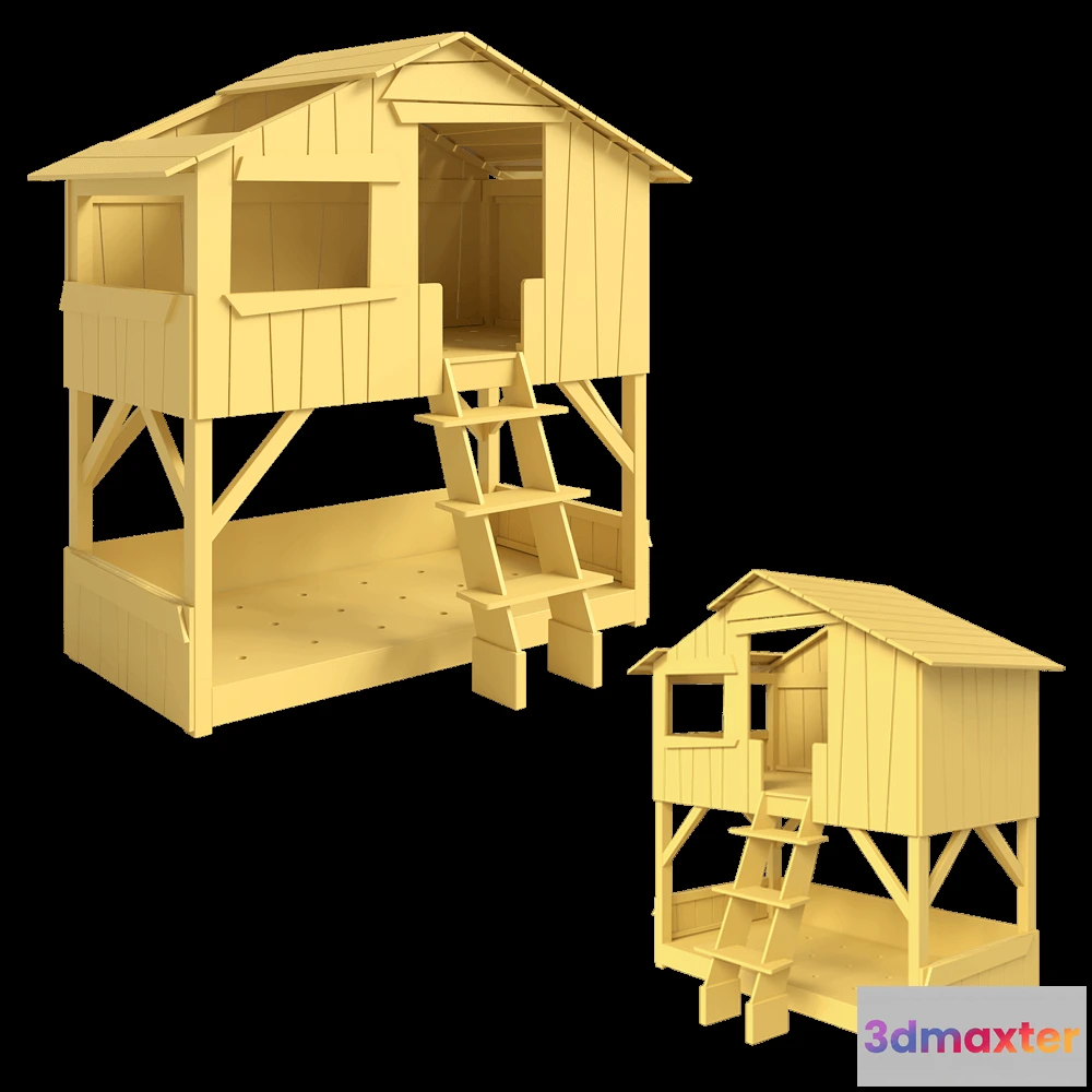 1590564 - Mathy By Bols - Treehouse bunk bed 3D Max