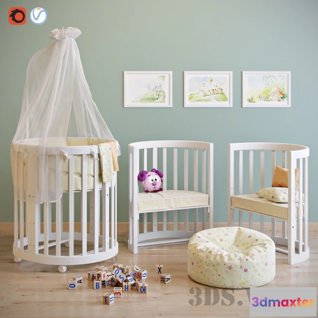 1590744 - child-room - Ellipse Bed 3D Max