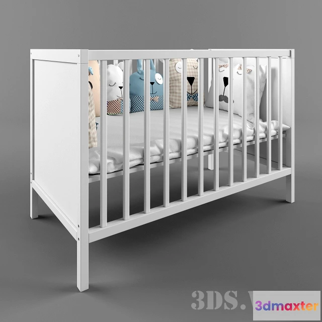 1590772 - child-room - Baby cot IKEA 3D Max