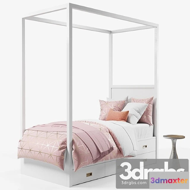 914142 - Avalon Canopy Bed with Trundle
