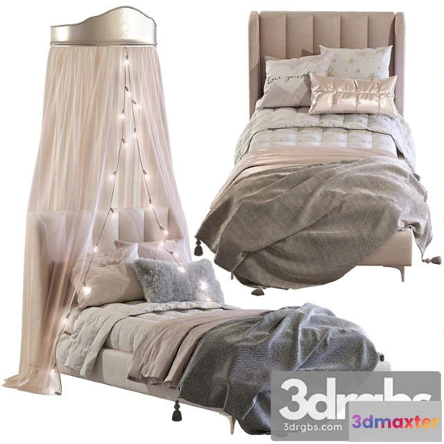 914212 - Bed Blush Lizbeth Velvet Single Bed 3