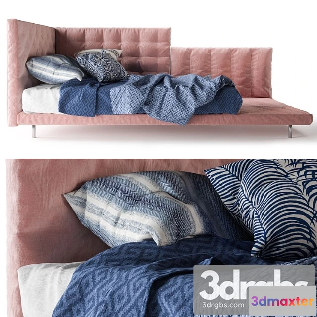 914354 - Bed Pink Bonaldo Alvar