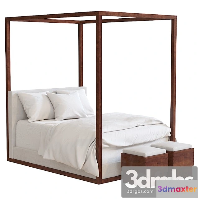 914800 - Ralph Lauren Desert Modern Canopy Bed Queen Size