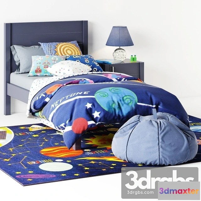 914906 - Uptown Navy Blue Bed