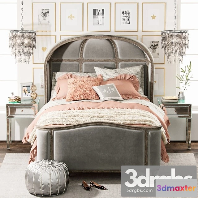 914910 - Versailles Upholstered Bed