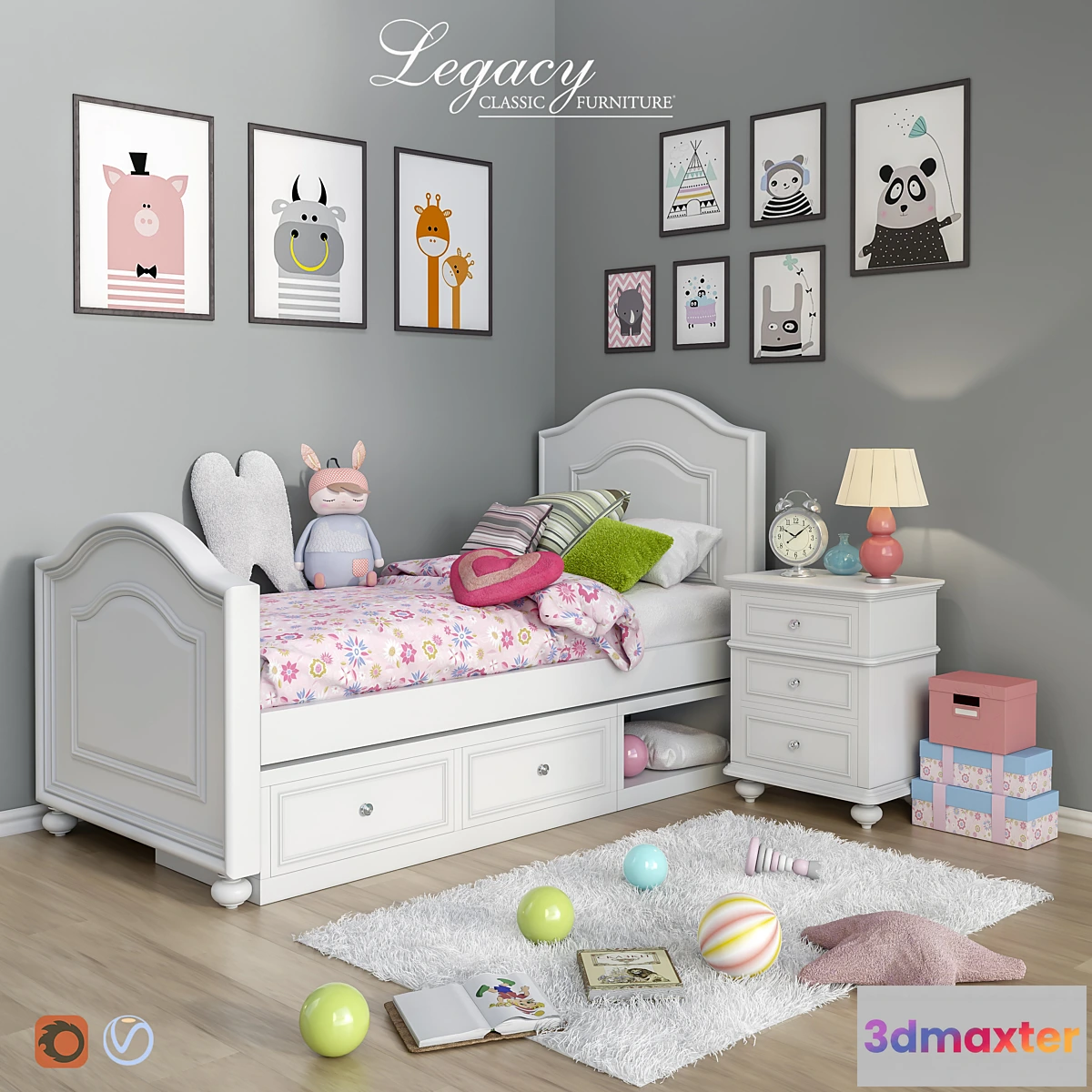 663923 - Set of furniture and accessories for the bedroom Legacy Classic set 4