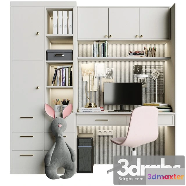 915016 - Childrens Wardrobe With Table