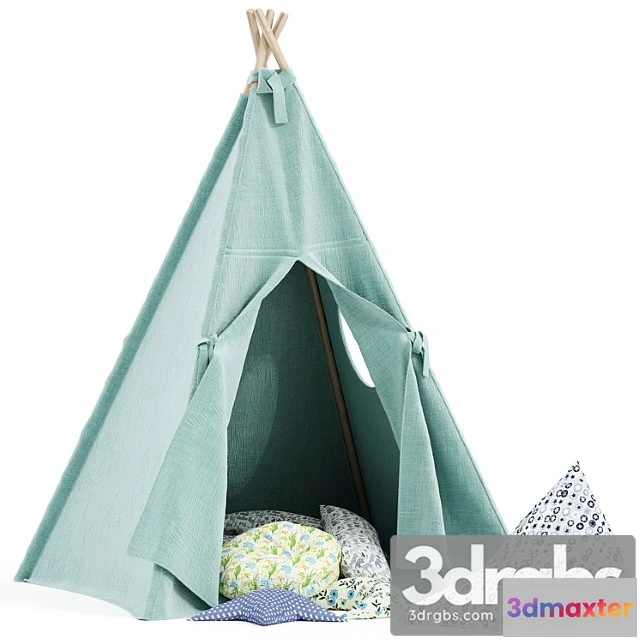 1015758 - Kids teepee tent set mint