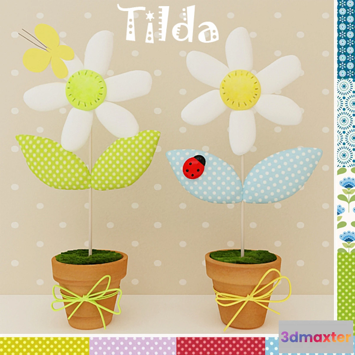 1405672 - Decorative flowers baby 3D Max
