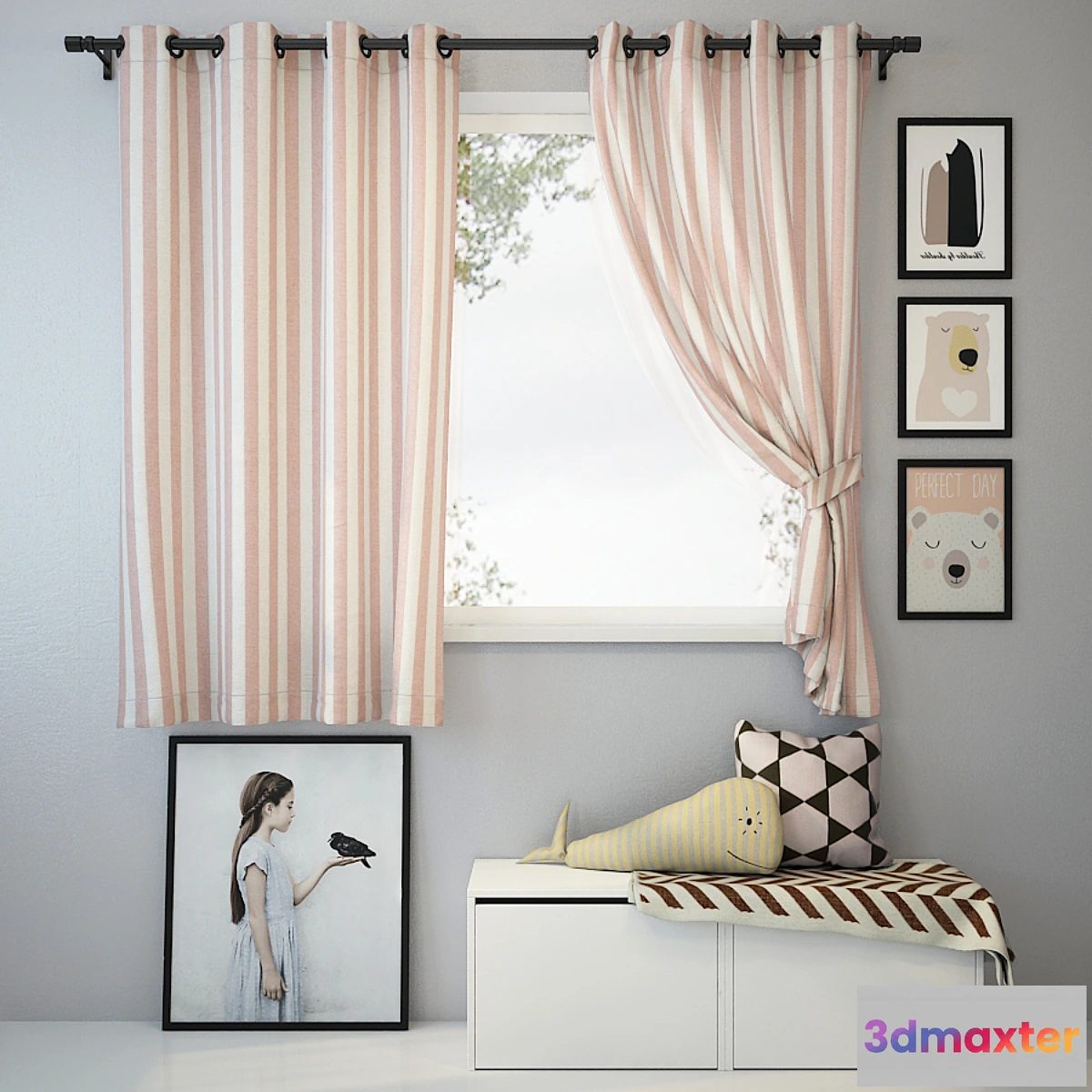 1405832 - Curtain and decor 3 3D Max